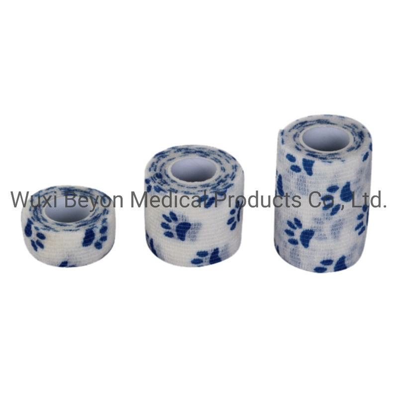 5cm OEM Cohesive Bandage Finger Customized Pattern OEM Logo Printed