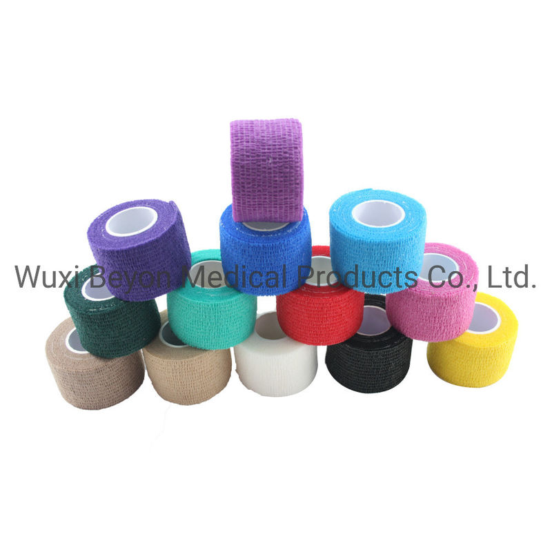 5cm OEM Cohesive Bandage Finger Customized Pattern OEM Logo Printed