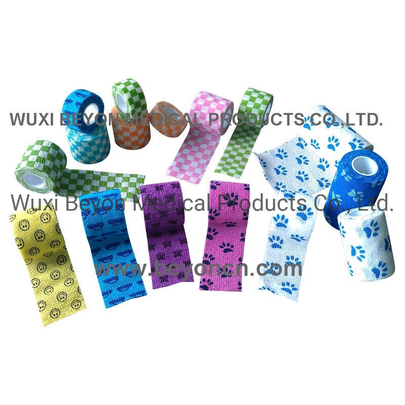 Pink OEM Cohesive Bandage  Prints Vet Healthcare Flexible