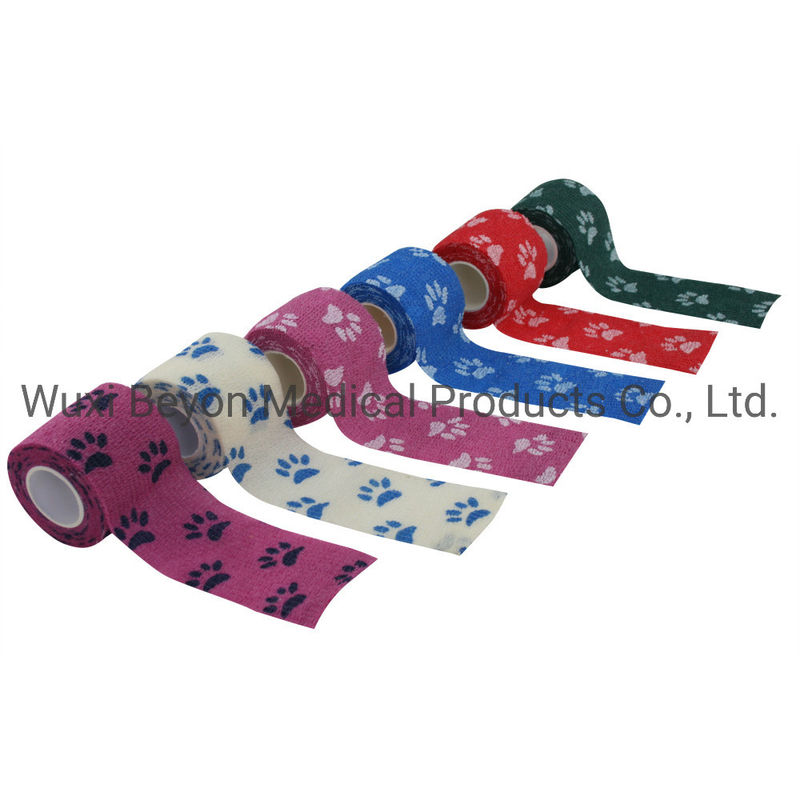 4" 6" OEM Cohesive Bandage Patterned Co-Flex Self-Adhesive Elastic Cohesive