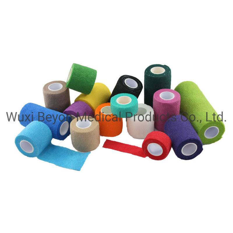 4" 6" OEM Cohesive Bandage Patterned Co-Flex Self-Adhesive Elastic Cohesive