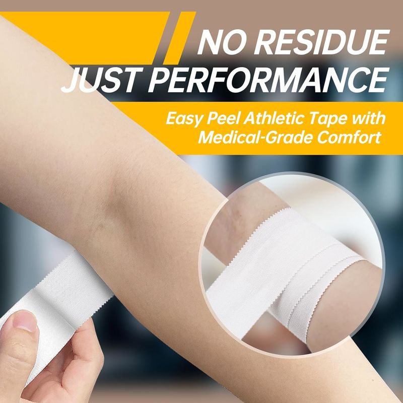 Athletic Rigid Cloth Cotton Sports Tape Knee Elbow Wrist Strapping Hand Tear