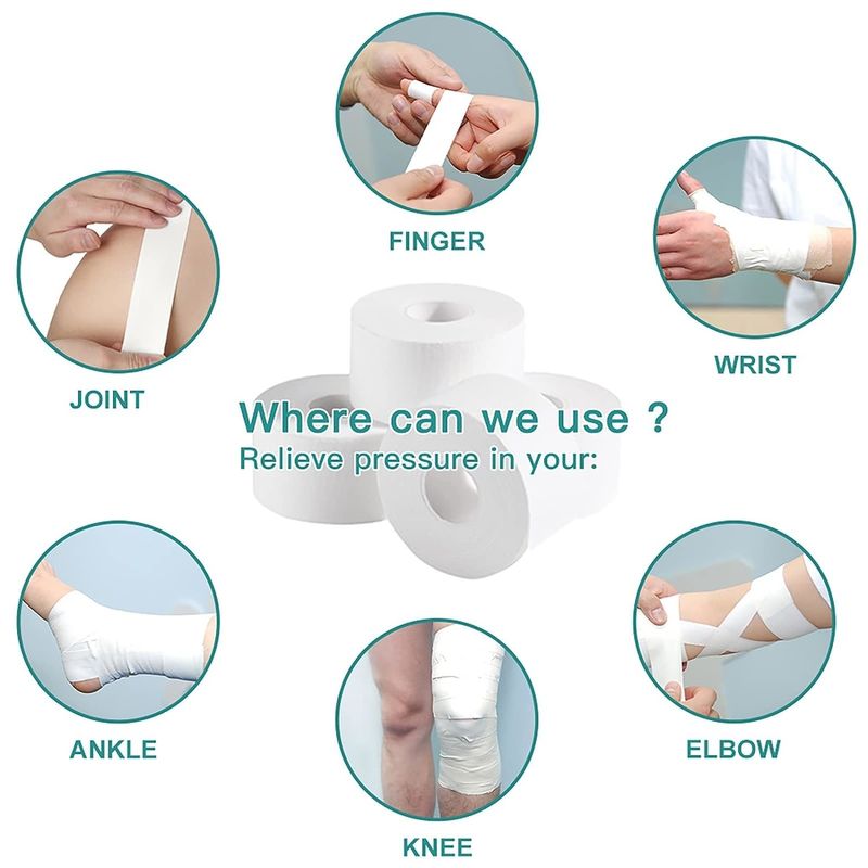 Athletic Rigid Cloth Cotton Sports Tape Knee Elbow Wrist Strapping Hand Tear