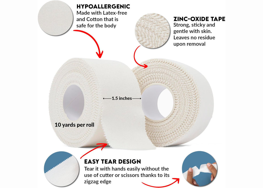 Athletic Cotton Sports Tape Light Green Cotton Adhesive Trainers For Joints Protection